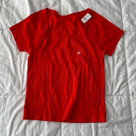 LOFT Tops - NWT Loft Red Square Neck Top